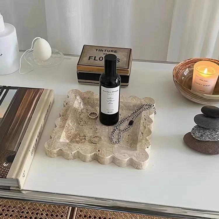 Isla Travertine Tray - 20cm x 20cm