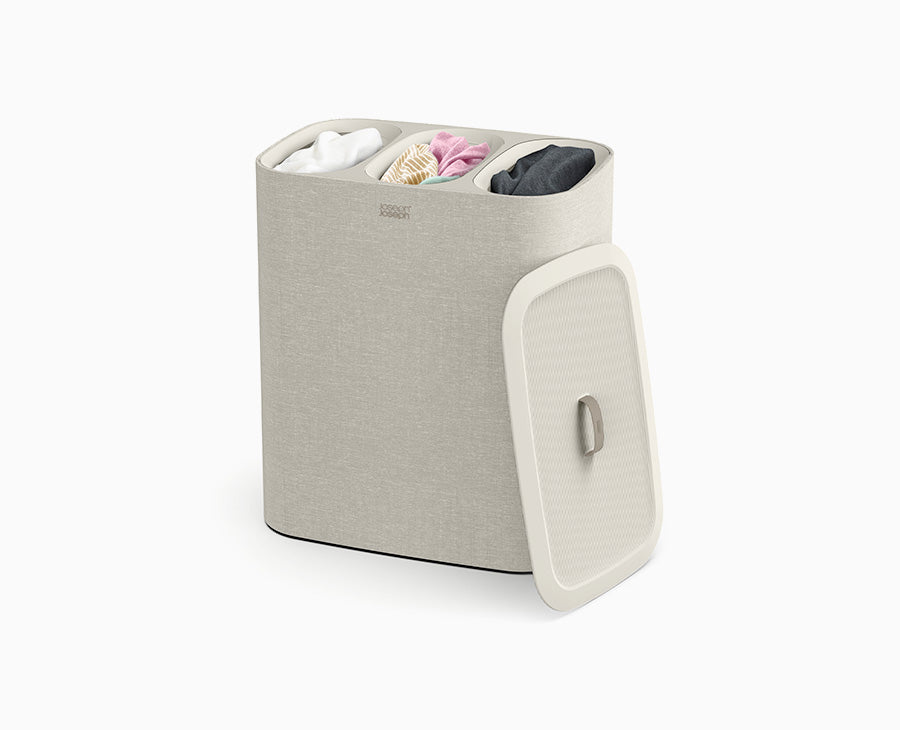Joseph Joseph Tota Trio 90L Laundry Separation Basket - Ecru