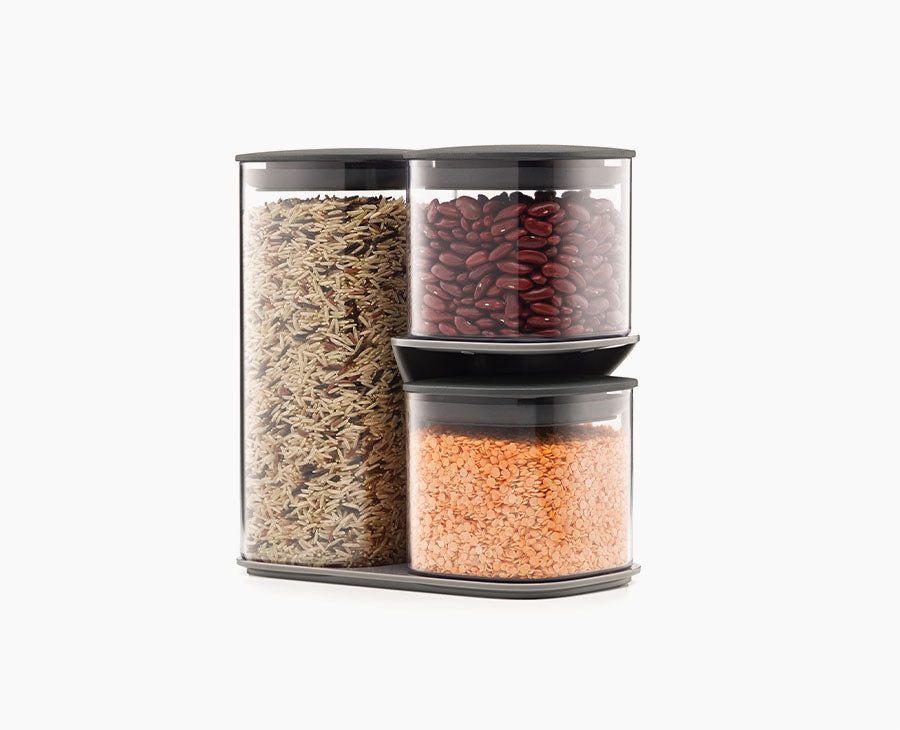 Podium™ 3-Piece Grey Storage Container Set