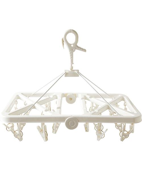 Folding Laundry Hanger 24P - White