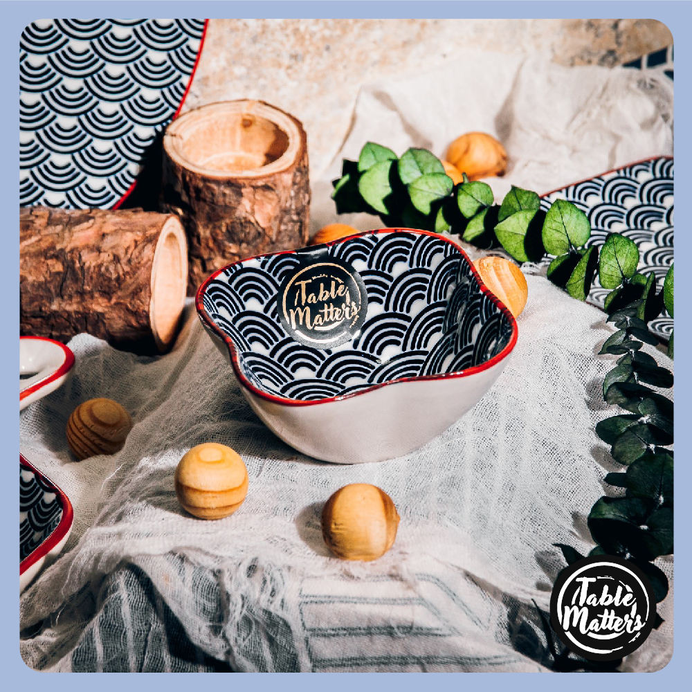 Table Matters Blue Wave Collection - Flower Shaped Saucer