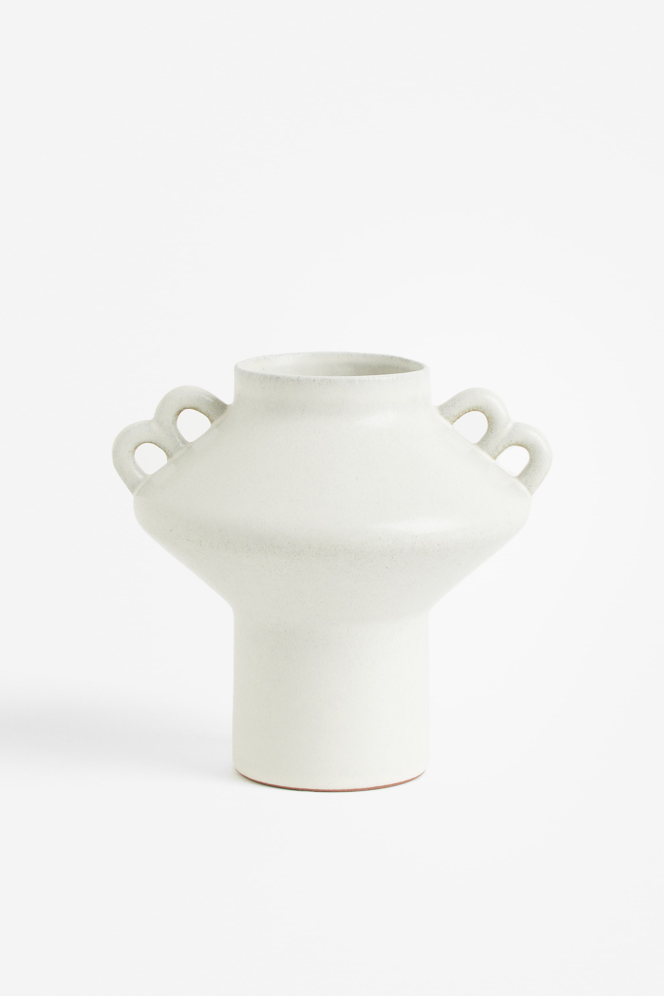Small Terracotta Vase - White - H&M Home