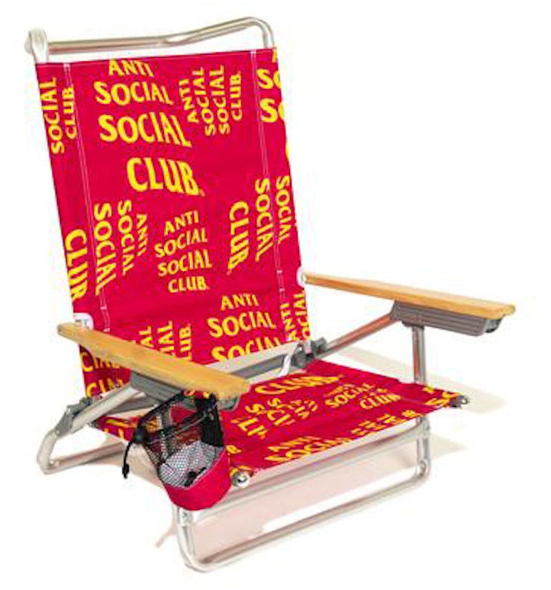 Anti Social Social Club Out Of Office Beach Chair Pink/Yellow - SS21