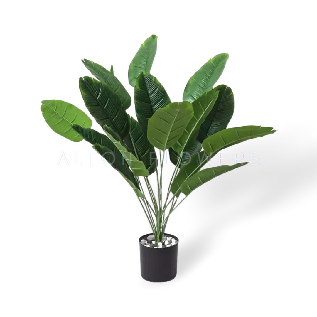 80cm Artificial Traveller's Palm Tree Faux Potted Plant (Banana Plant) for Home Decor, Garden & Events - Aplant754