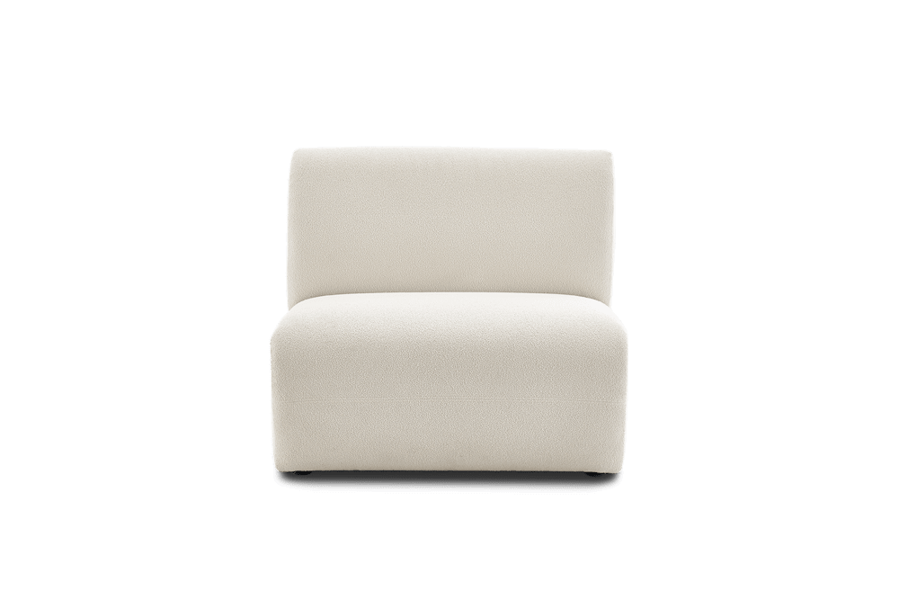 Auburn Performance Fabric Armless Sofa - Chalk Bouclé