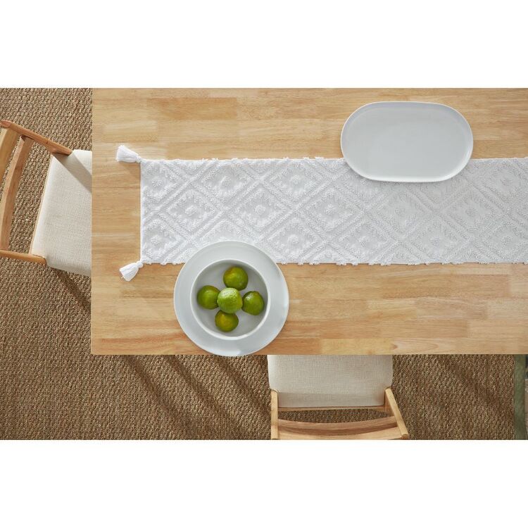 KOO Juni Tufted Table Runner White