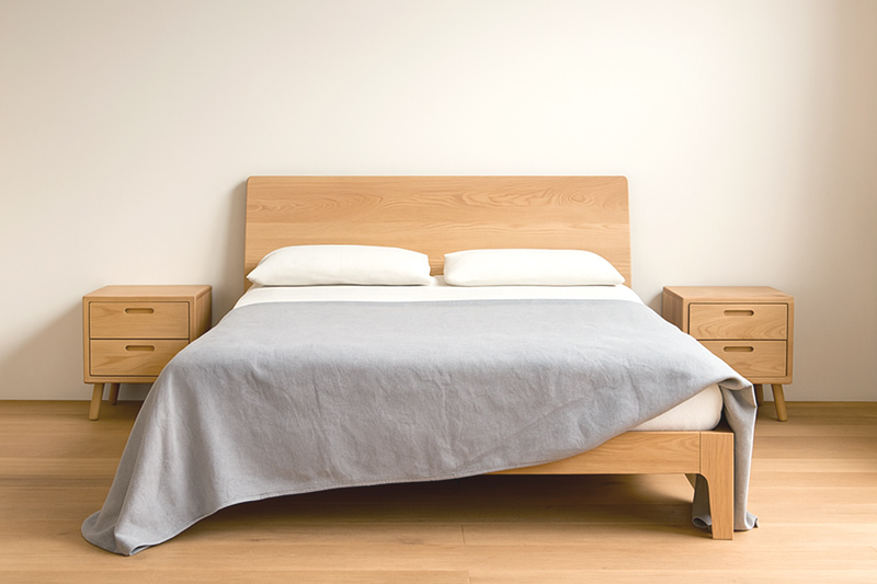 Beaumont Edition Wood Bed Frame Solid Oak Wood - Super Single