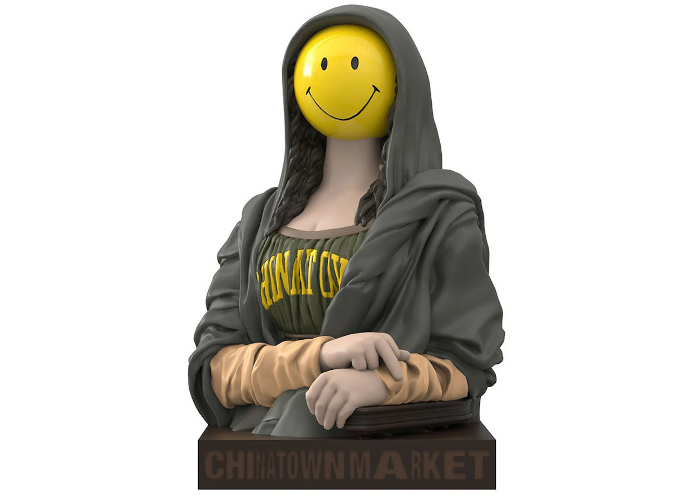 Chinatown Market x Mighty Jaxx Smiley Mona Lisa Figure - Yellow