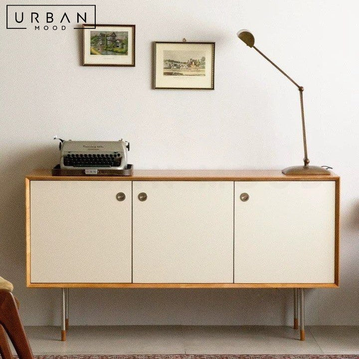 DISSE Scandinavian Solid Wood Sideboard - Cream