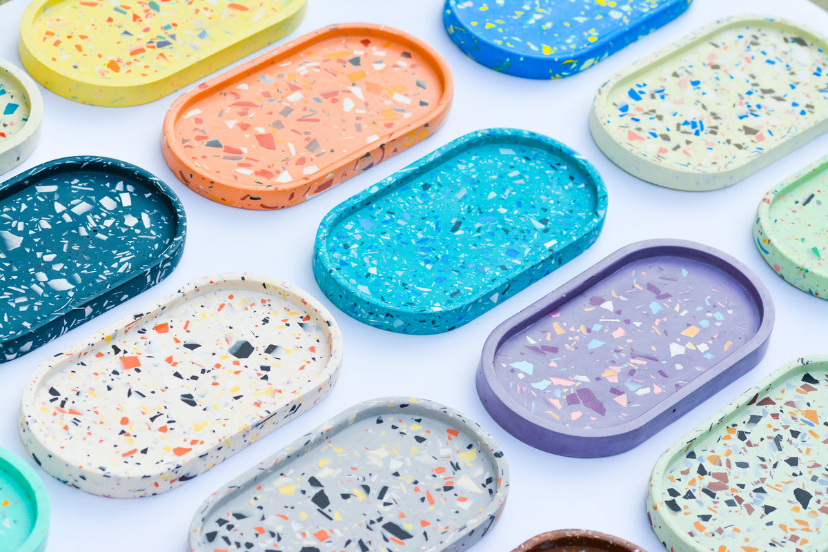 Terrazzo Collection Pill-Shaped Tray Workshop