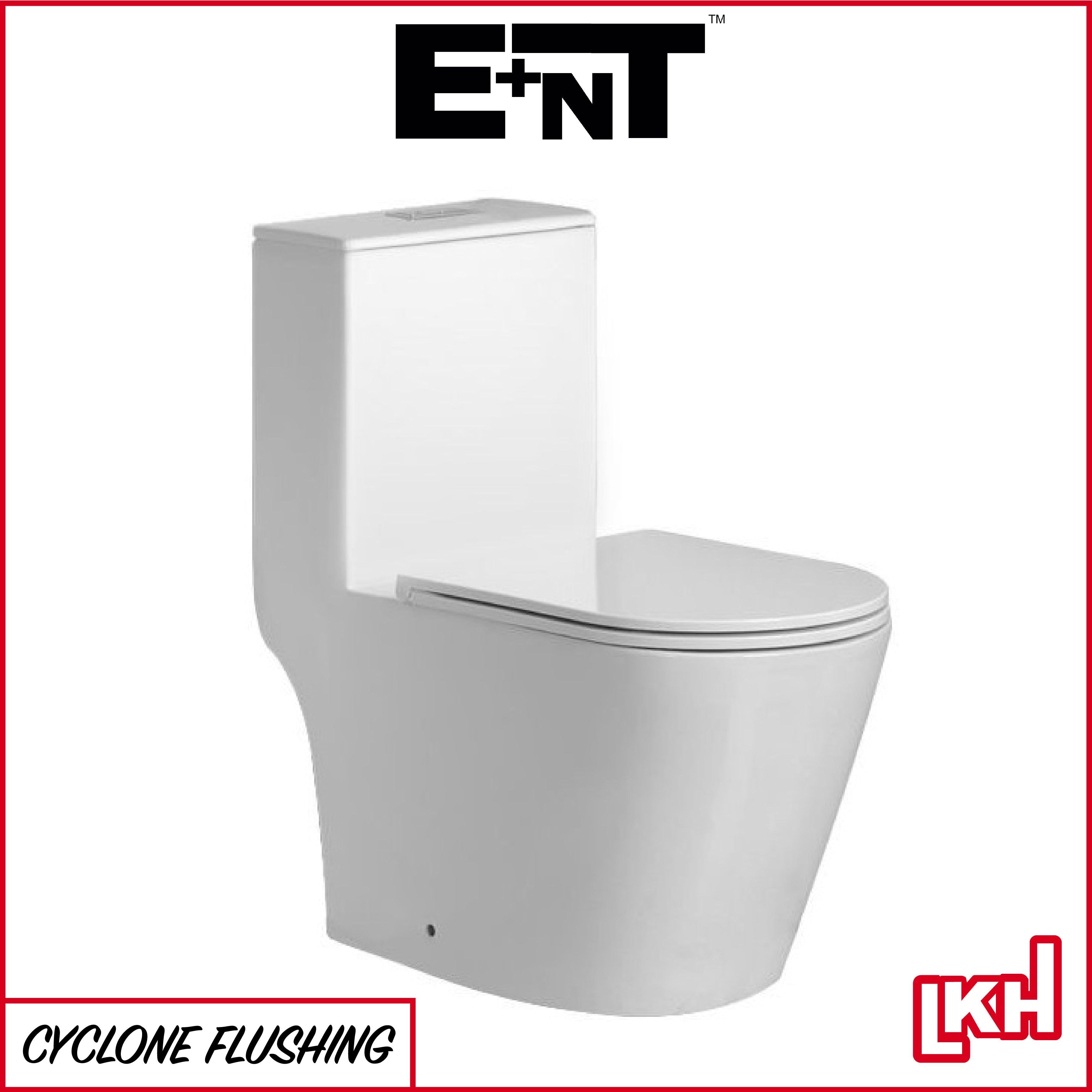 E+NT Eddy Cyclone Flush One-Piece Rimless Water Closet/Toilet Bowl