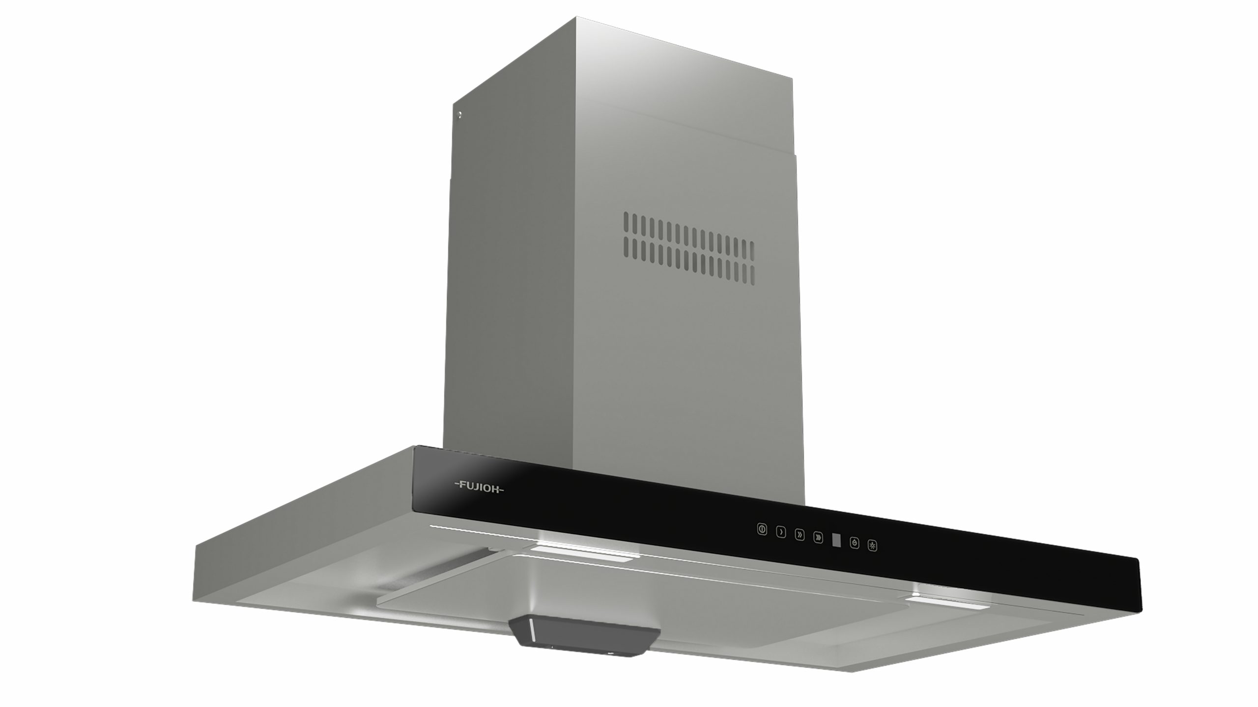 FUJIOH FR-MT1990R 900MM Chimney Cooker Hood with Glass Panel - Glass Black