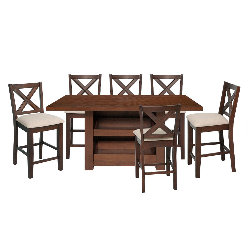 Dinihari Dining Set with Storage (6 Seater) - FDTACF170301