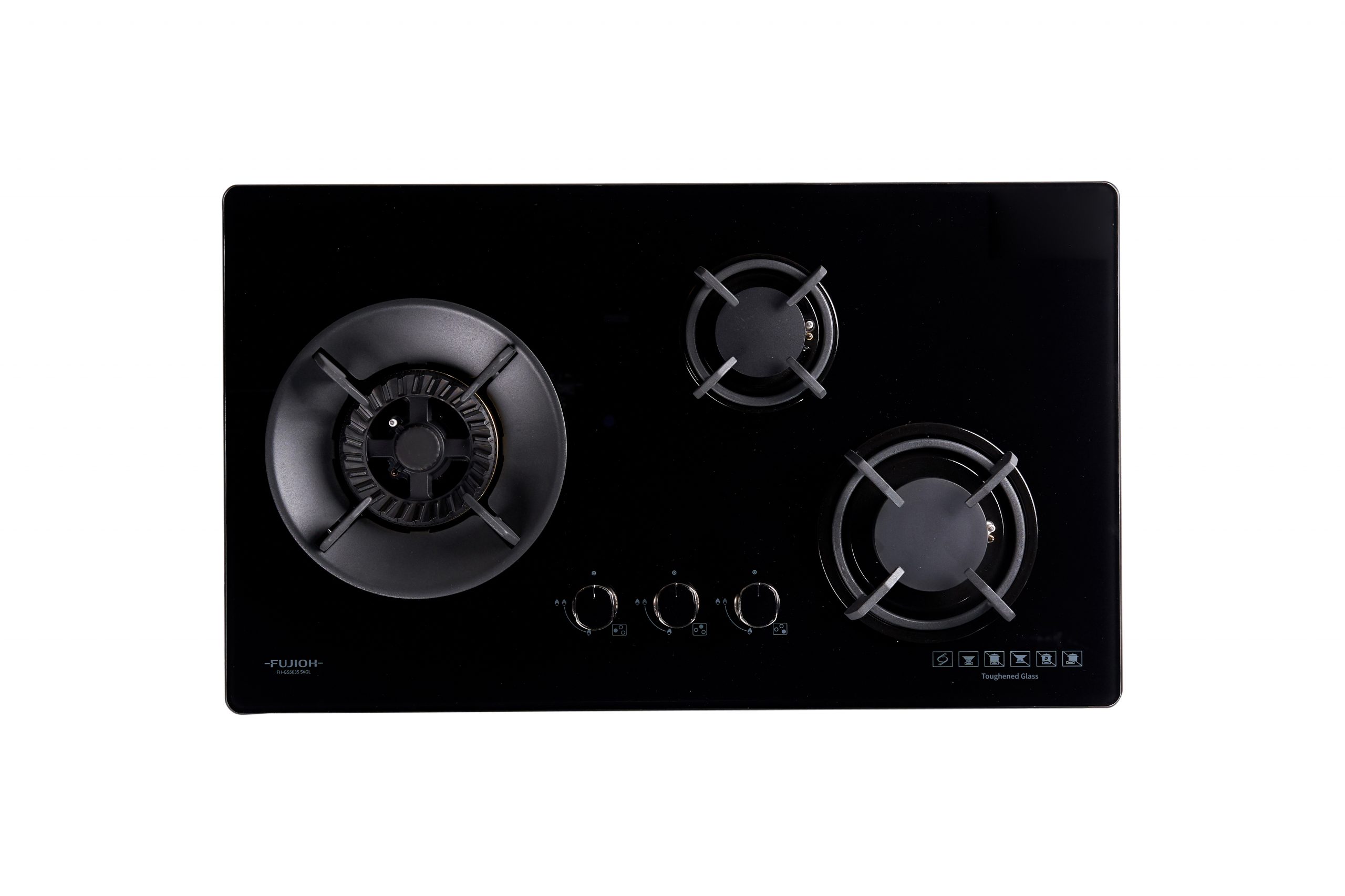 FUJIOH FH-GS5035 SVGL Gas Hob with 3 Different Burners