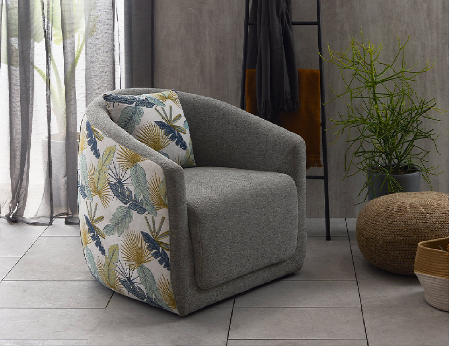 HATCH Fabric Armchair - FB2078 Grey