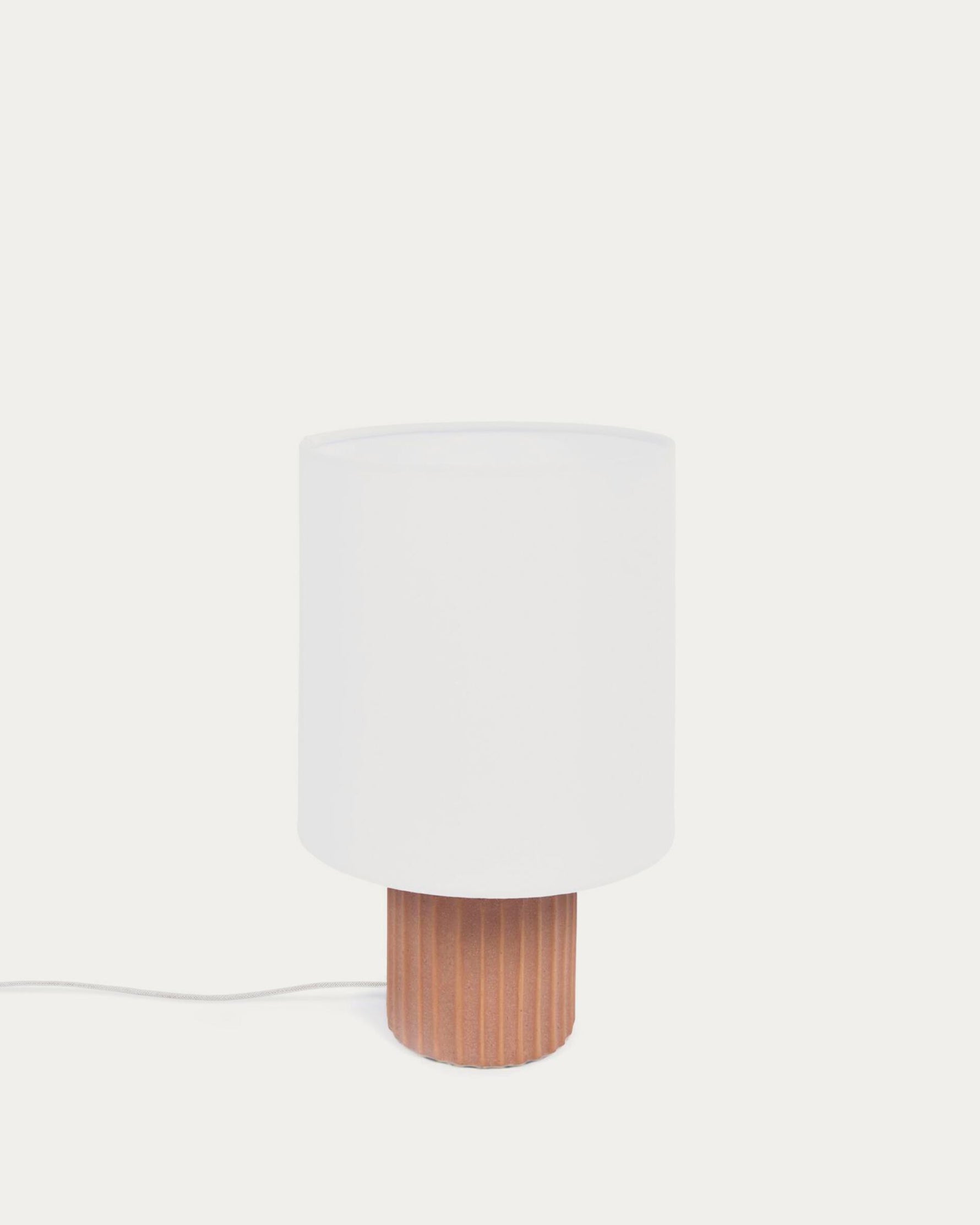Eshe Table Lamp in Ceramic with Terracotta and White Finish