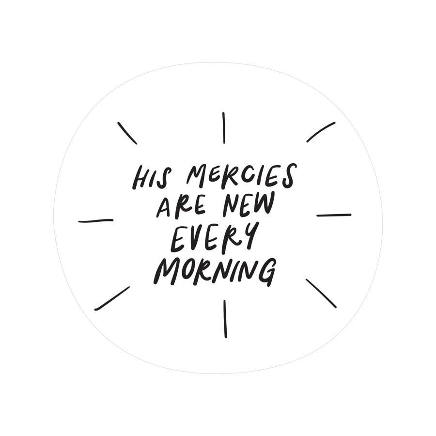His Mercies | Vinyl Mirror Decal Sticker | The Commandment Co