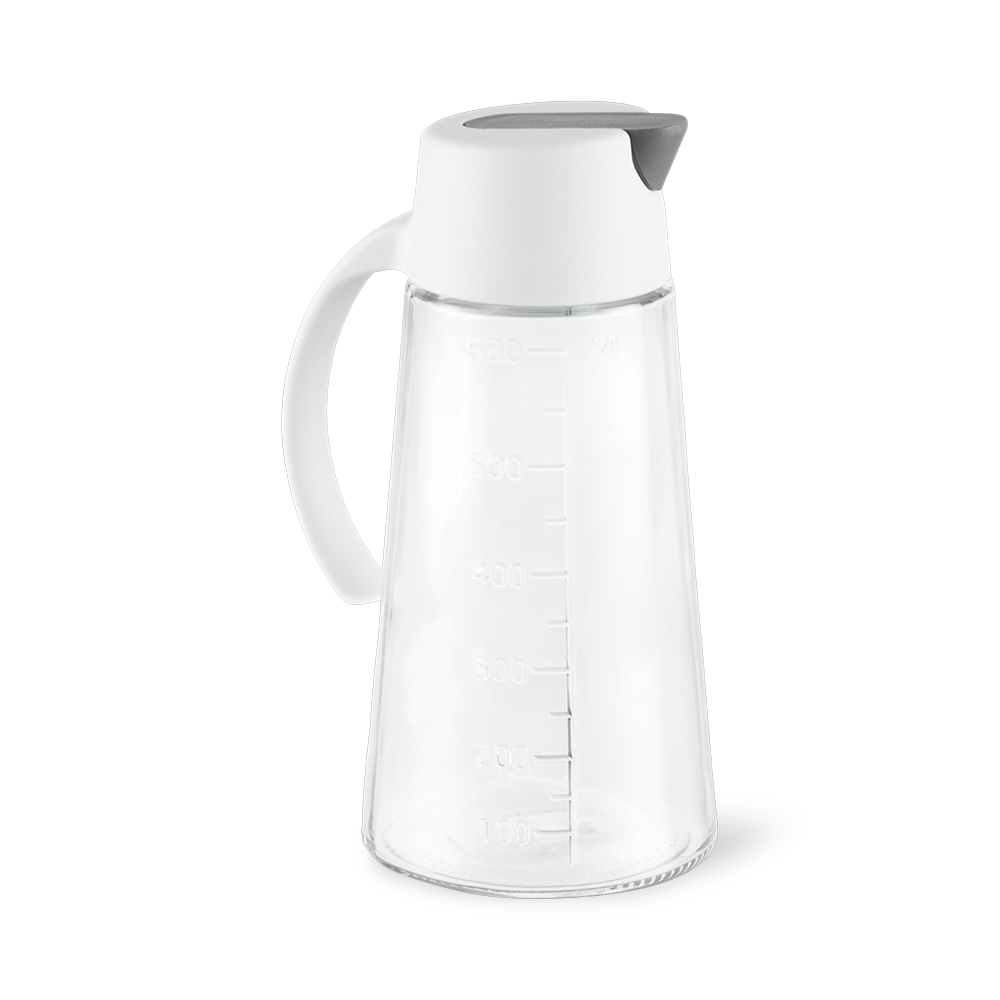 Glass Oil Dispenser with Auto Flip Cap (630ml)