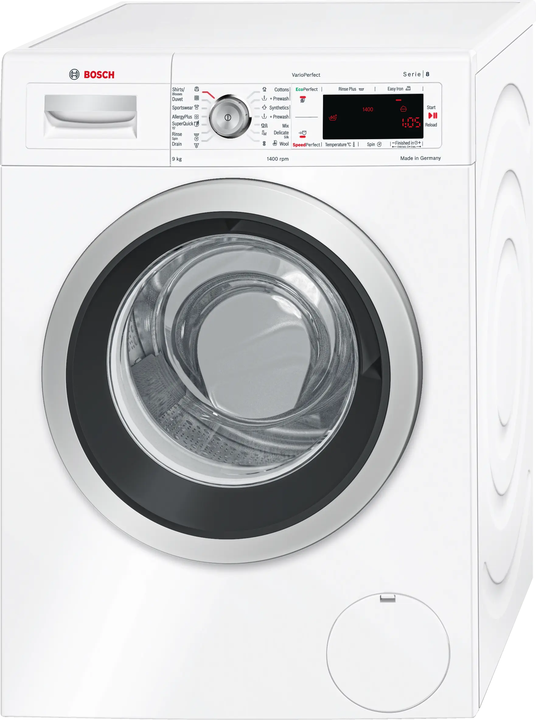 BOSCH WAW28480SG Series 8 Front Load Washing Machine 9 kg 1400 rpm, White