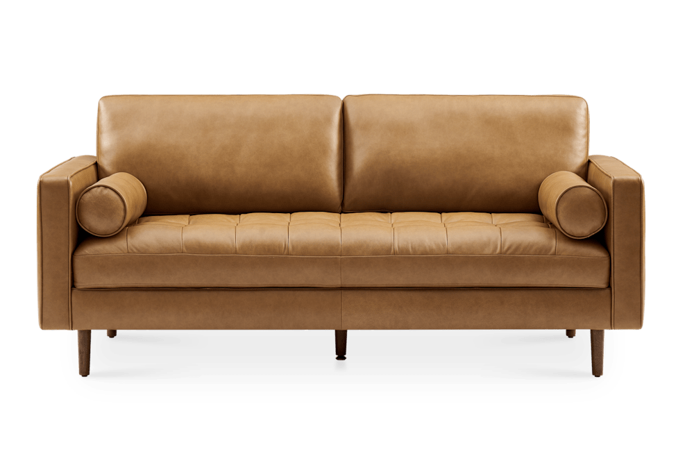 Madison Leather 3 Seater Sofa - Caramel