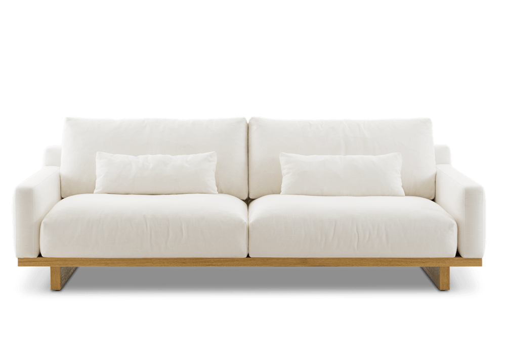 Mori Performance Fabric 3 Seater Sofa - Alpine (Performance Linen Weave, Genova)