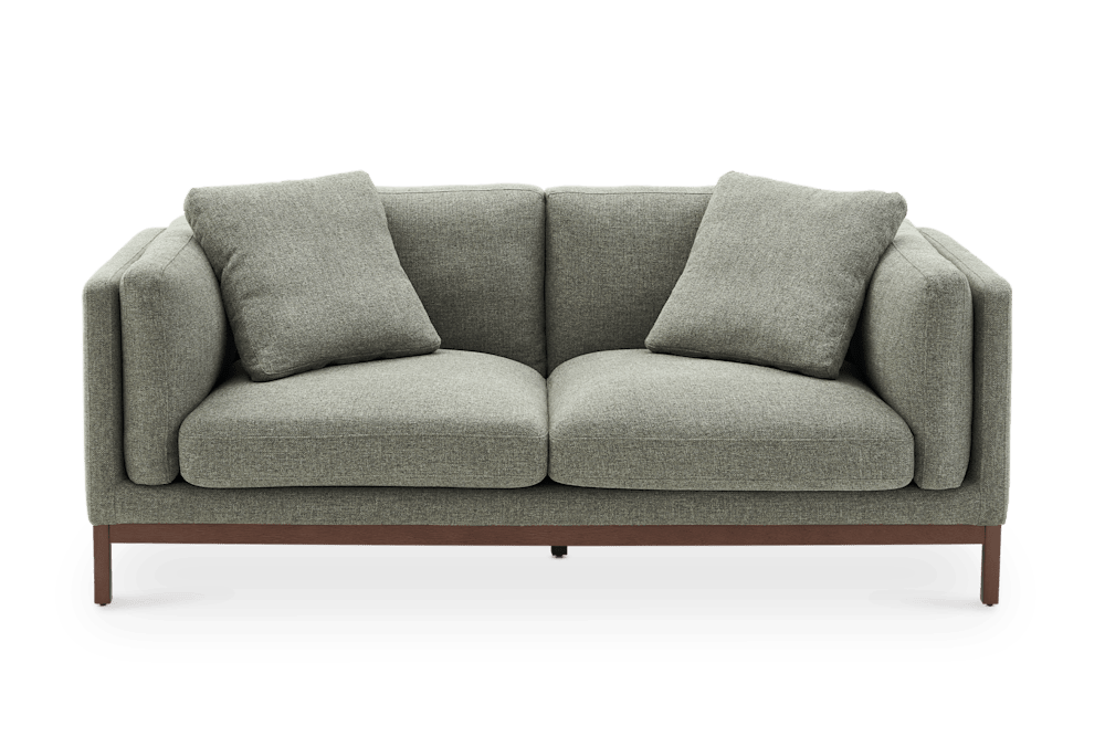 Owen 3 Seater Sofa - Haze, Walnut Leg