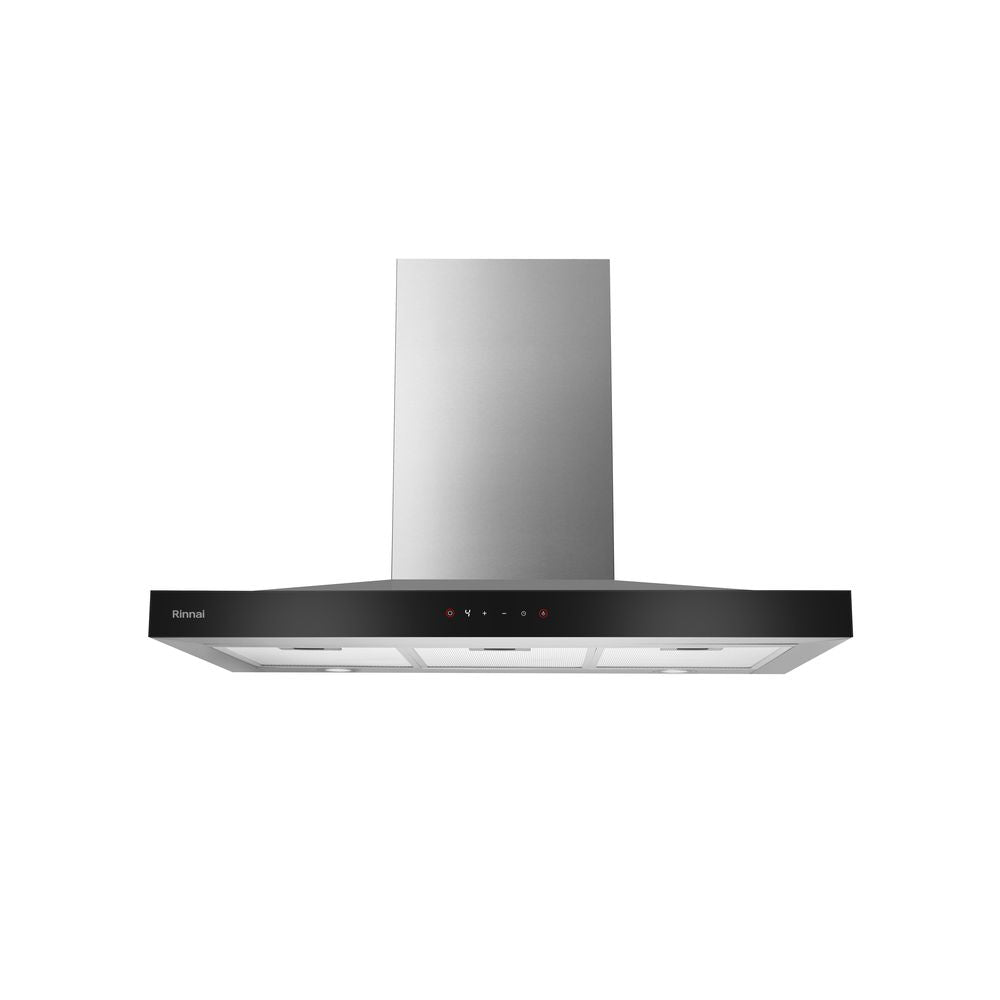 Rinnai RH-C2859-SSW Cooker Hood - Stainless Steel/Black Glass