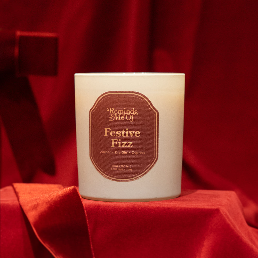 Reminds Me Of Festive Fizz - White Matte Glass (300ml)