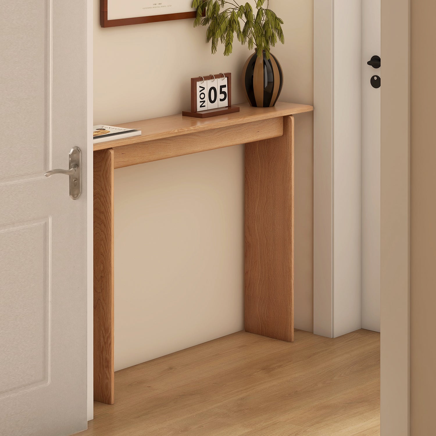 Scandinavian Oak Wood Side Table FINA - Size 1 (L1000 x W200 x H750mm)