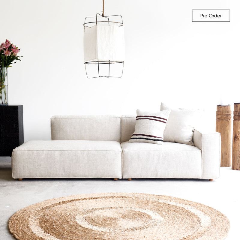 Baker Modular Sofa | Bespoke Fabric & Leather (238cm) - Fabric Basic (R1-3 Layout)