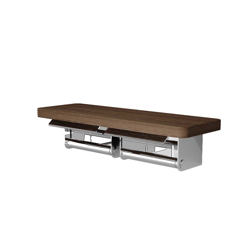 TOTO Double Paper Holder with Shelf - TX720MMBV1 (Oak)