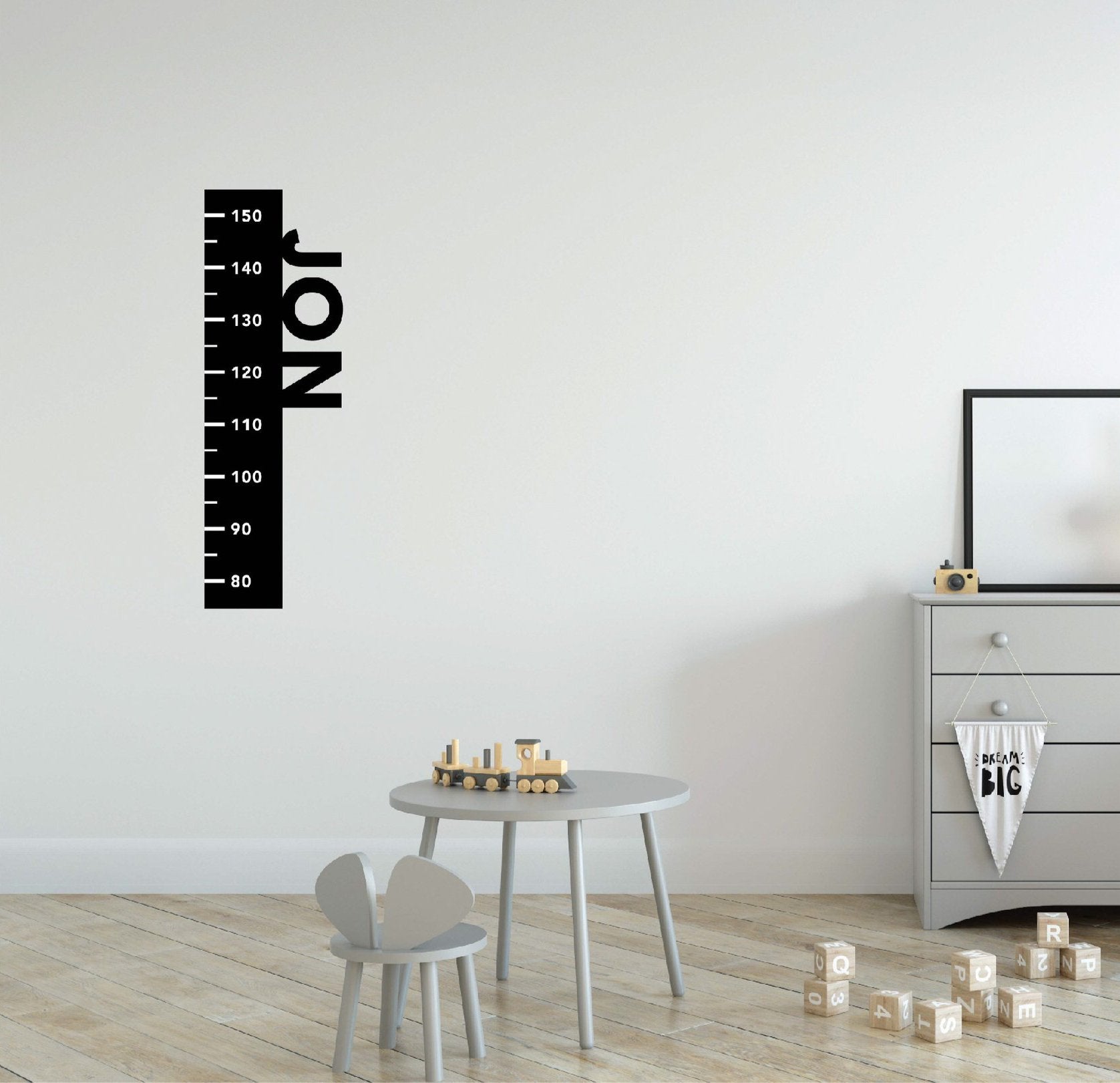 Ruler Height Chart Fabric Wall Decal