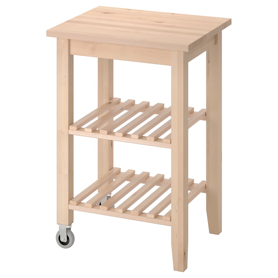 BEKVÄM Kitchen Trolley - Birch, 58x50 cm