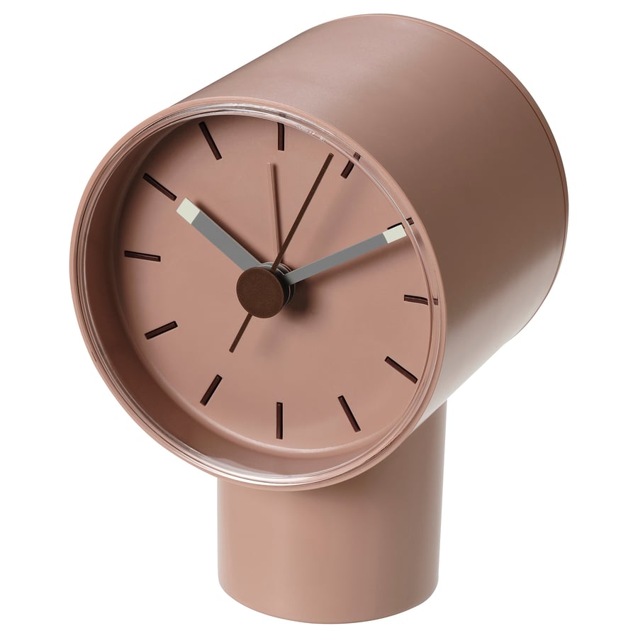 BONDTOLVAN Alarm Clock, Analog/Pale Pink, 8x9 cm