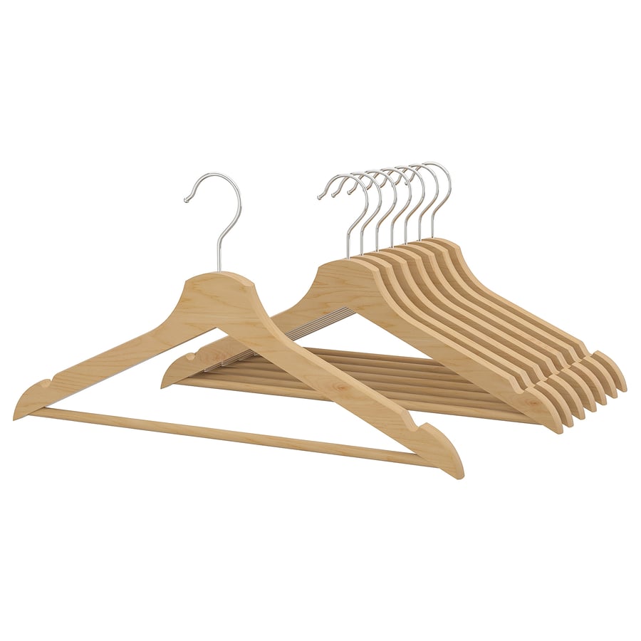 BUMERANG Hanger, natural (Pack of 8)