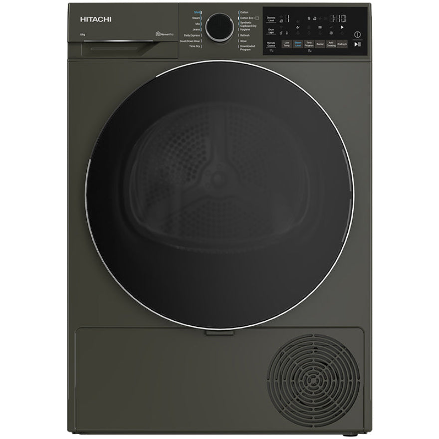 Hitachi TD-80XFVEM 8KG Heat Pump Tumble Dryer (5 Ticks) - Volcanic Gray