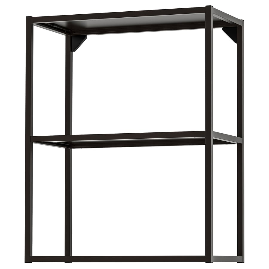 ENHET Wall Fr W Shelves - Anthracite, 60x30x75 cm
