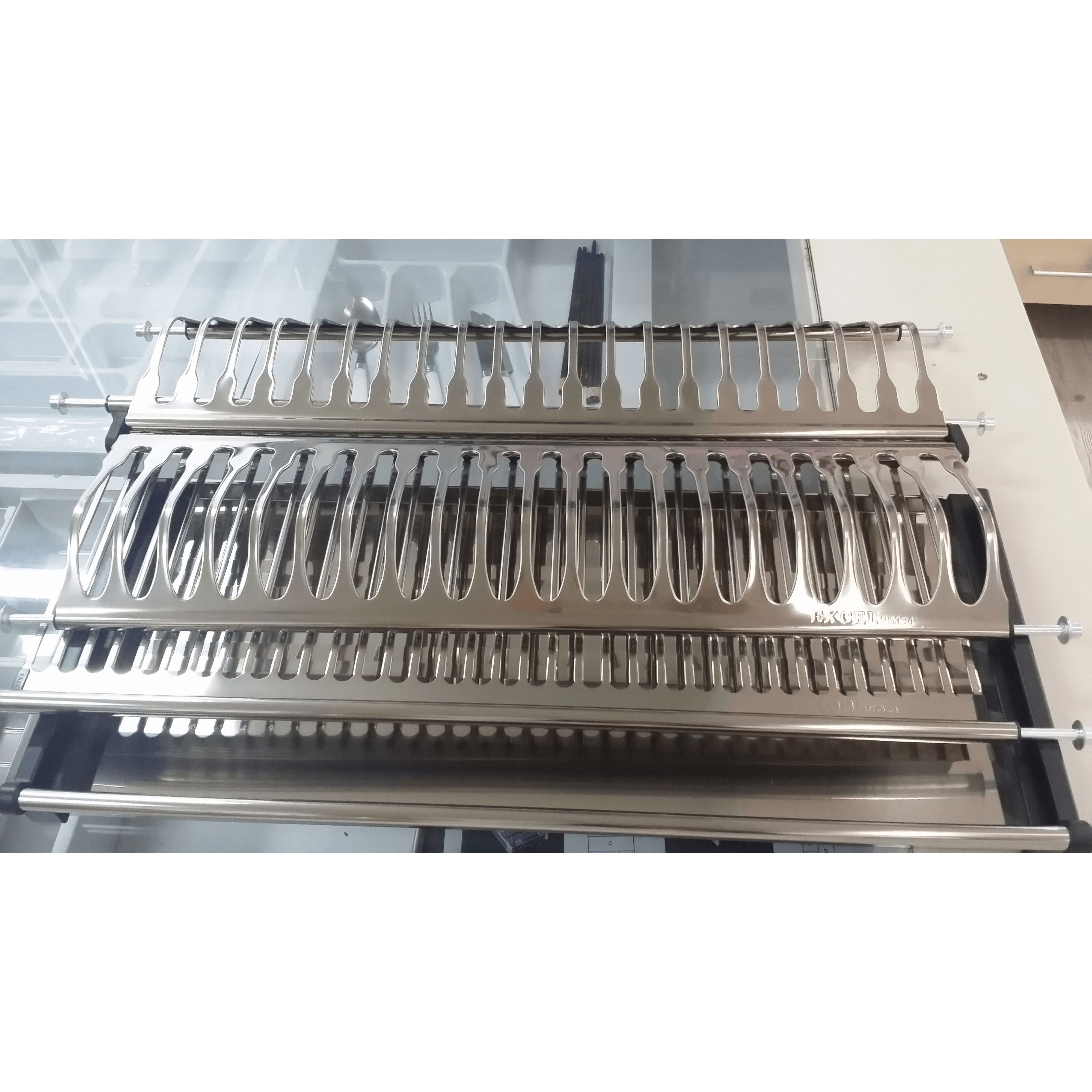 EXCEL CIPRIANA E007-SUS304 Dish Tray + Al/Die Cast Connector - 600MM