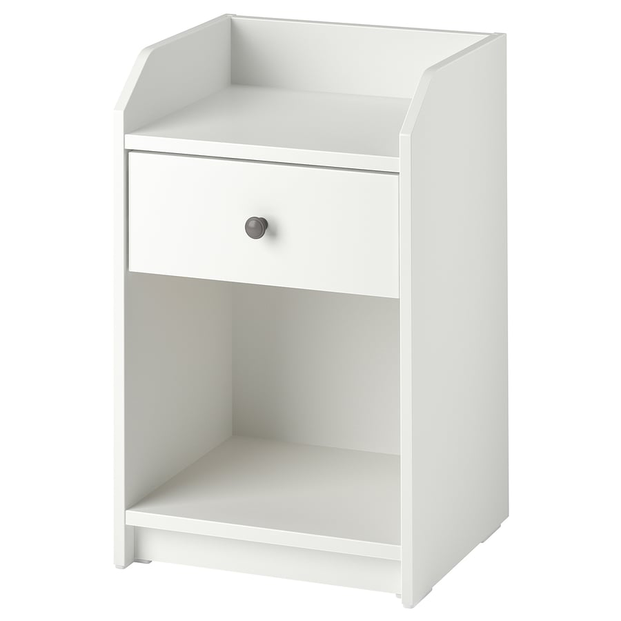 HAUGA Bedside Table - White, 40x36 cm