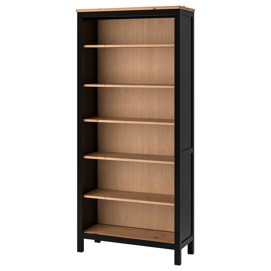 HEMNES Bookcase - Black-brown/Light brown, 90x198 cm