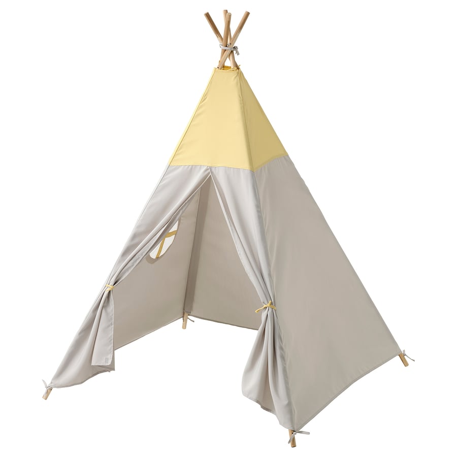 HÖVLIG Children's Tent - Grey, Yellow