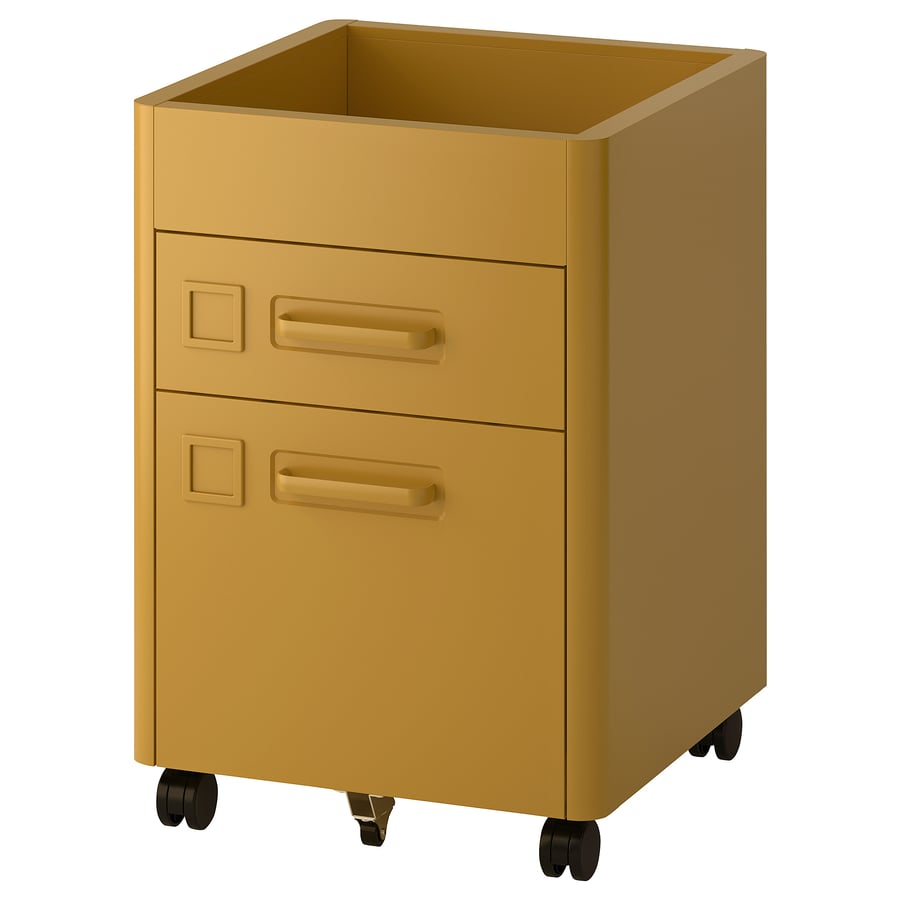IDÅSEN Drawer Unit on Castors - Golden-Brown, 42x61 cm