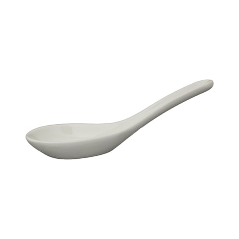 PORCELAIN CHINESE SOUP SPOON L13cm, SHANGRILA, CERABON by PETYE - White