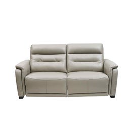 METROPOLIS Full Leather 3 Seater Incliner Sofa (Grey)