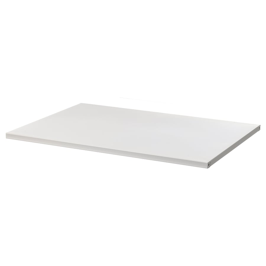 JOSTEIN Shelf, metal/in/outdoor white, 57x40 cm