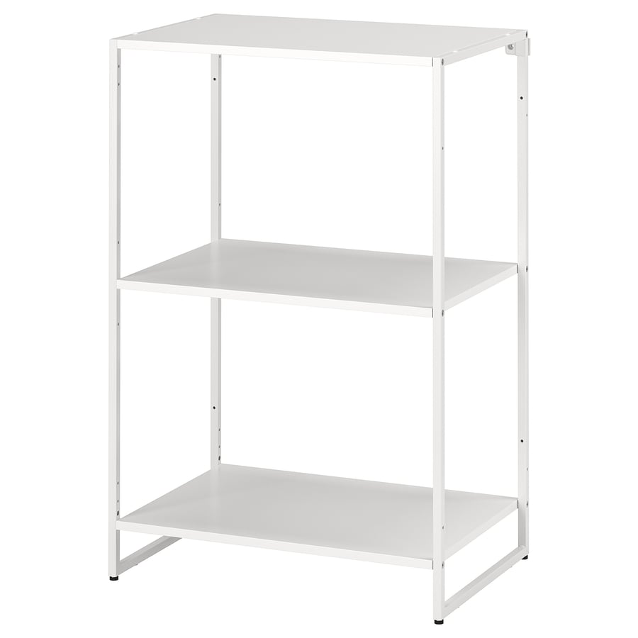 JOSTEIN Shelving Unit - In/Outdoor, Metal White, 61x40x90 cm