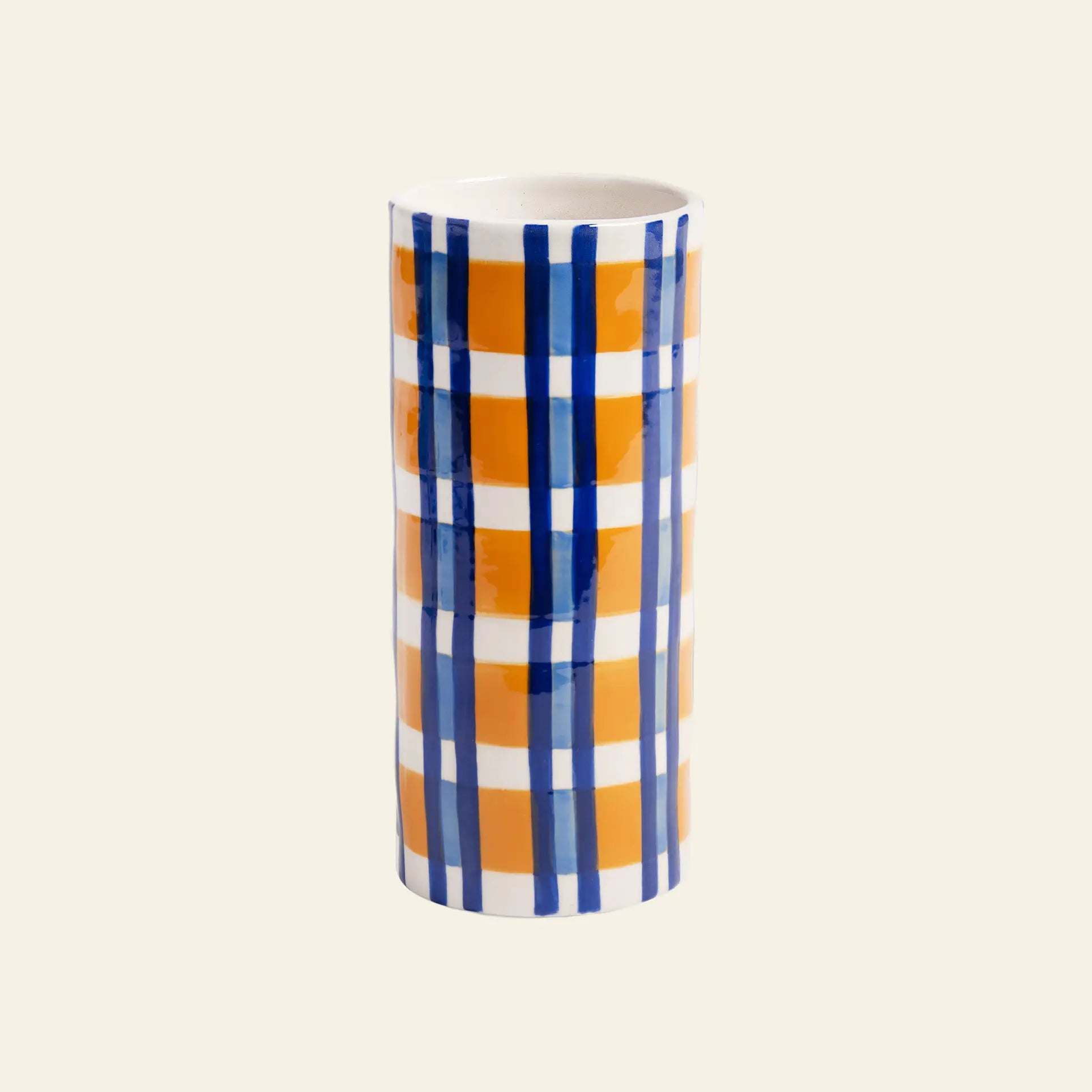 &klevering Clash Check Vase - Multicolour