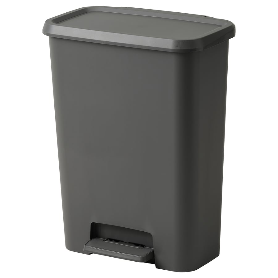 KNÖCKLA Pedal Bin - Dark Grey, 50L