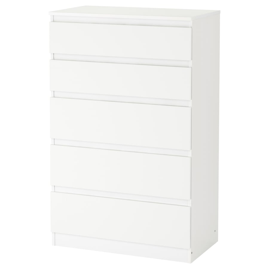 KULLEN Chest of 5 drawers - White, 70x40x112 cm