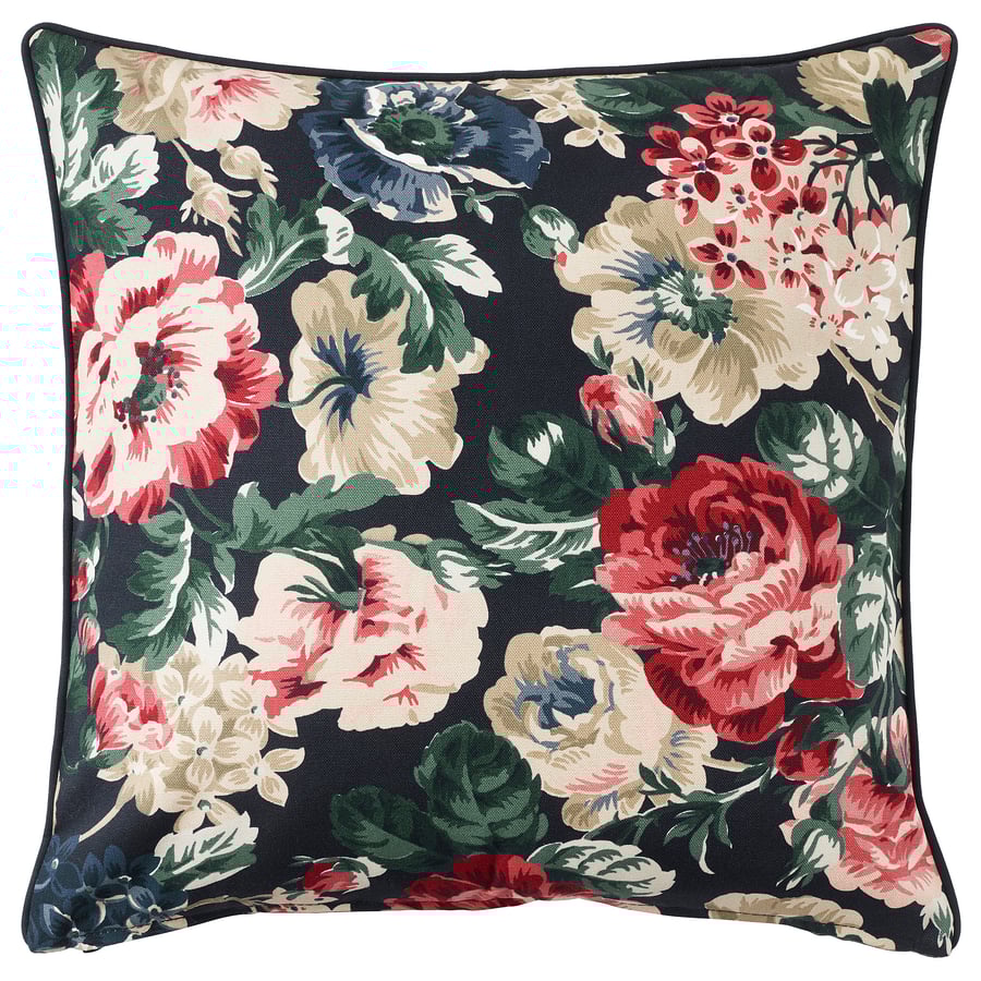 LEIKNY Cushion Cover - Black/Multicolour, 50x50 cm